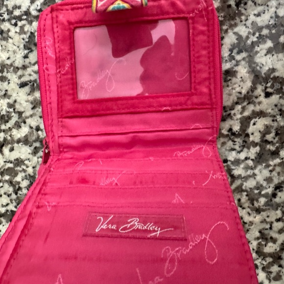 Vera Bradley Pink and Green Paisley Wallet - Picture 2 of 13